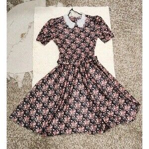 Vintage M.C.S New York Flowy  Floral Boho Made In USA Career Wear Dress Sz 12P